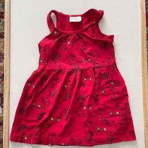 Hanna Andersson red crabby dress 3t